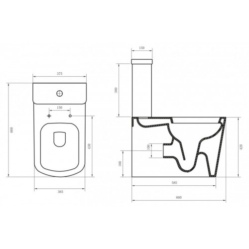 Унитаз напольный безободковый BelBagno ALBANO Унитаз напольный безободковый BelBagno ALBANO