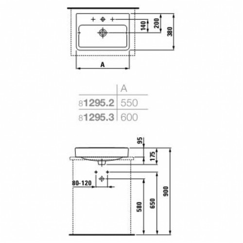 Умывальник накладной Laufen Pro 812952