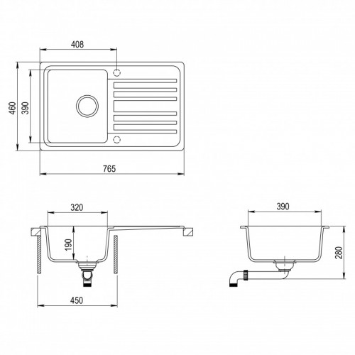 Кухонная мойка Aquasanita Notus SQ 101